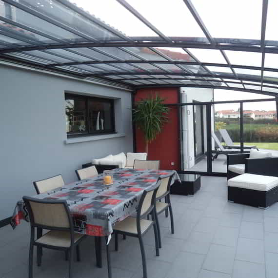 Balkon típusú eltolható teraszfedés