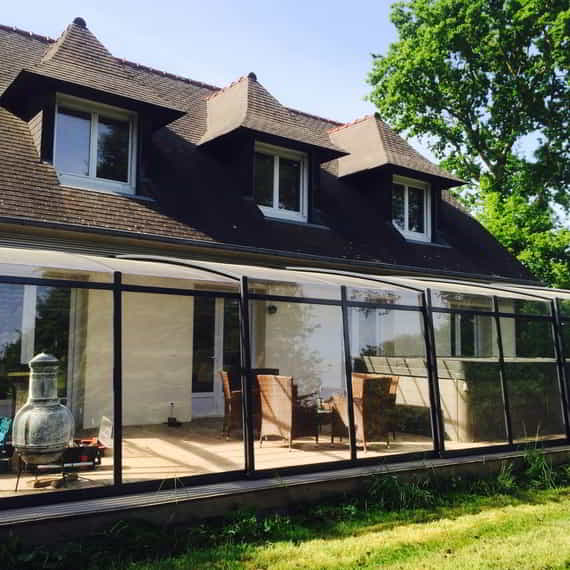 Terrasse típusú eltolható terasztető